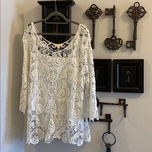 White Lacy 2 piece set.